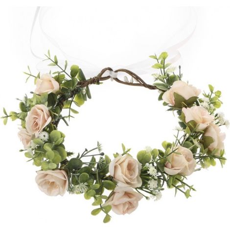 Corona, diadema de flores, delicada corona bohemia W89 (1/3)