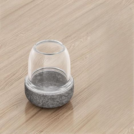 Set di 8 pezzi per gambe di sedia: tappi in silicone, protezioni trasparenti per le gambe, cuscini in feltro per sedie, protezioni per pavimenti in legno e piastrelle (diametro 14-19 mm) (1/5)
