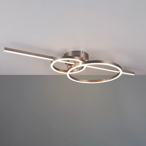 [NEUWERTIG] B-Ware Trio Lighting LED-Deckenleuchte Montilla 3-flammig Remote nickel Deckenlampe (1/2)