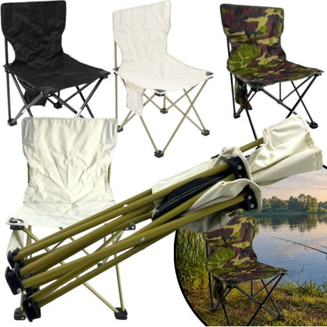 Silla plegable, camping, jardín, playa, pesca, 3 colores, bolsillo (1/5)