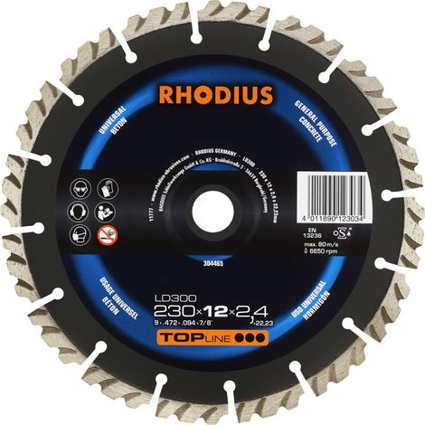 RHODIUS Diamantscheibe LD300 404 x 15,0 x 3,2 x 25,40 (1/2)