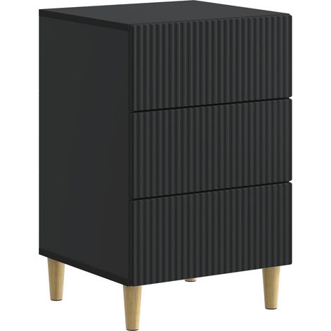 Bedside Cabinet Black 43 x 41 x 66.5 cm Engineered Wood vidaXL