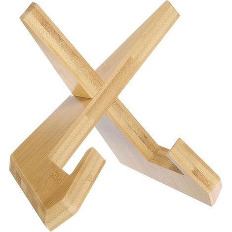 Étagères à livres de cuisine - Support à livres - Serre-livres - Étagères en bois - Étagères d'exposition - Présentoirs à recettes - Bois - Couleur bois naturel (1/5)