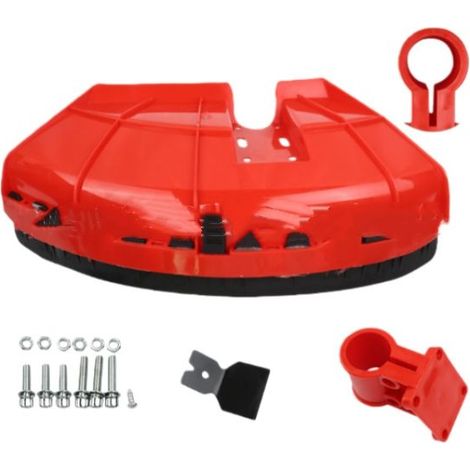 Carter de protection pour débroussailleuse Multi 4-1 Brosse + Kit de fixation - Remplacement de déflecteur de tondeuse à gazon de protection de tondeuse pour Stihl FS120 FS200 FS250 (1/4)