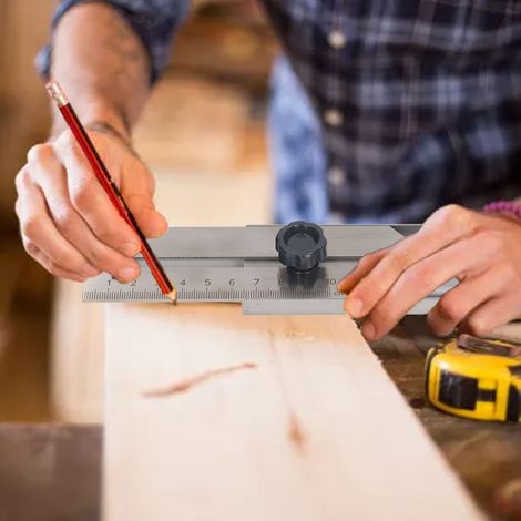 Anreiß- und Messwerkzeug aus Edelstahl für die Holzbearbeitung mit einem Messbereich von 0 bis 100 mm (1/5)
