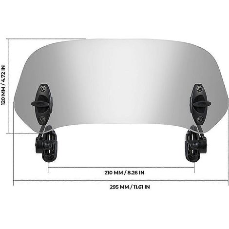 Nouveaux accessoires moto pour Honda VFR1200X Crosstourer VFR 1200 X : déflecteur de vent latéral transparent pour pare-brise (2012-2015). (1/5)