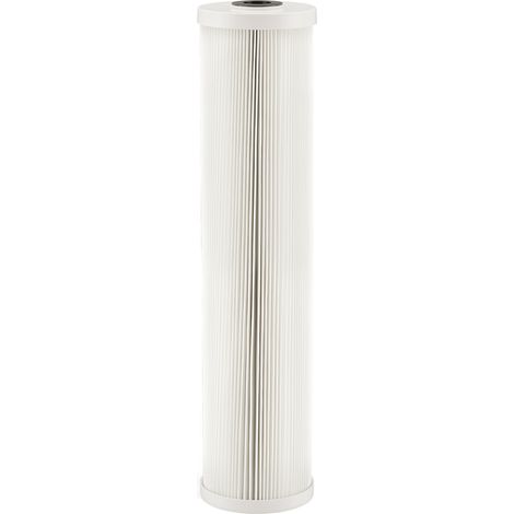 Naturewater Cartucho filtrante plisado de 20" para filtros purificadores de agua, filtración de agua potable en casa