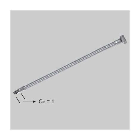 FLESSIBILE INOX PER MONOCOMANDI LAVELLI 3 VIE CM 35  F 1/2 x M 08     MADE IN ITALY