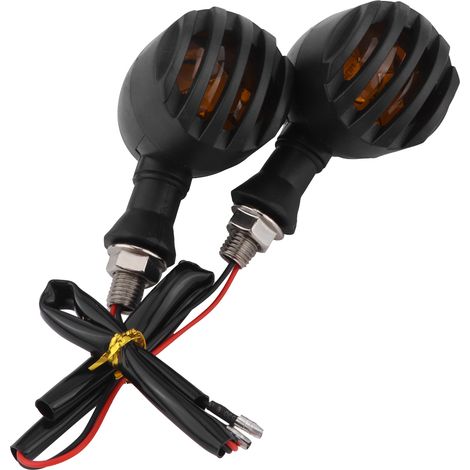 Clignotants Moto LED 12V Indicateurs de Direction 2 Pièces Ampoule Feu à Visser Filetage 10mm (1/5)