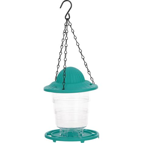 Mangeoire Oiseaux - Plateau Graines Pliable En Plastique Avec Toit Incliné - Pour Jardin Extérieur Terrasse Cour - 1 Pièce (1/5)
