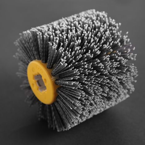 Brosse à polir pour métal, disque à lamelles abrasives, ponçage finition grain 240, roue de lustrage pour perceuse, 75mm (1/5)