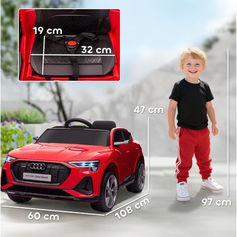 Coche eléctrico infantil 108 x 60 x 47 cm, hasta 5 km/h, rojo DESVIAE (1/4)