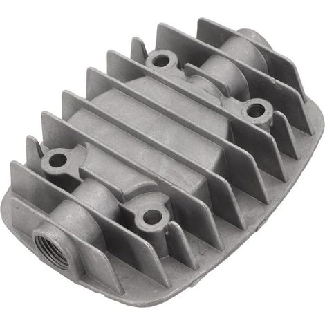 Culasse de compresseur d'air en aluminium gris, pièce de rechange, dissipation thermique optimale pour (1/5)