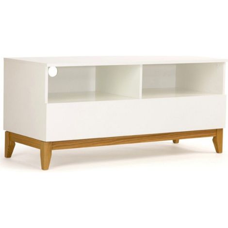Meuble TV Design "Blanco" 120cm Blanc (1/4)