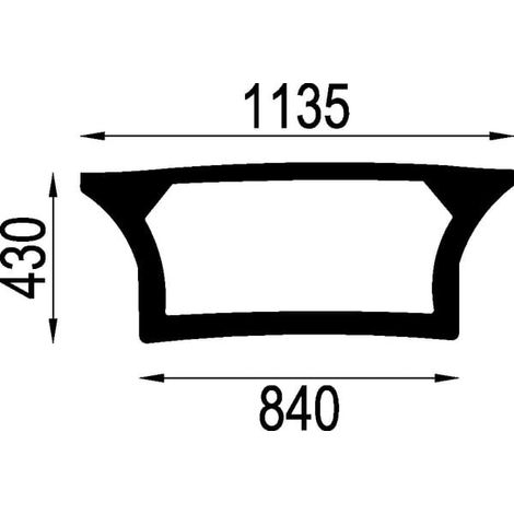 Heckscheibe unten UNIVERSAL 01052100N (1/2)