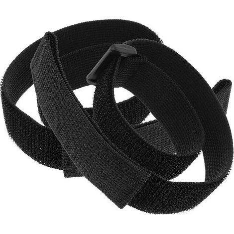 Correa ajustable para paraguas, fabricada en nailon y poliéster, reutilizable, con práctico cierre de velcro, color negro, paquete de 2 unidades. (1/5)