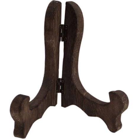 Présentoir pliable en bois, design incurvé, fait main, pour assiettes, gâteaux et autres plats à thé. Décoration intérieure pour café, Kaesi Ebony L. (1/5)