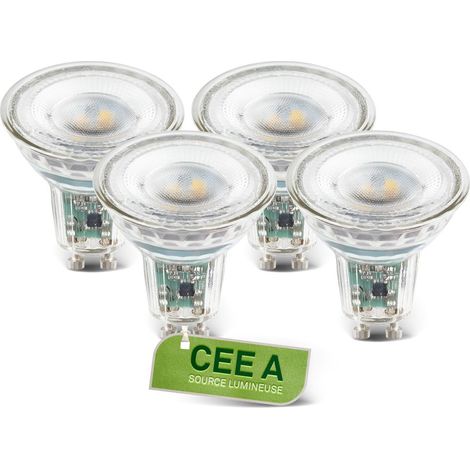 Briloner Lot de 4 Ampoules LED GU10 CEE A 4,7W 850lm 3000K Blanc Chaud - Ampoule GU10 LED Salon Chambre (1/5)