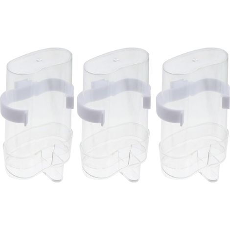 Dispensador automático de agua para pájaros, 3 uds., plástico blanco, fácil de limpiar y rellenar, comedero para pájaros para jaula de loros (1/5)