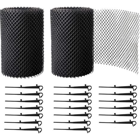12 m Durable Gutter Protection Grids Made of PP Roofing and Sheet Protection 20 Mounting Hooks 15 cm Wide 12 m Length (1/5)