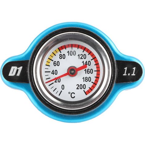 Tapón termostático universal para radiador, tapa del depósito de agua a prueba de fugas con indicador de temperatura de gran diámetro (1,1 bar). (1/5)