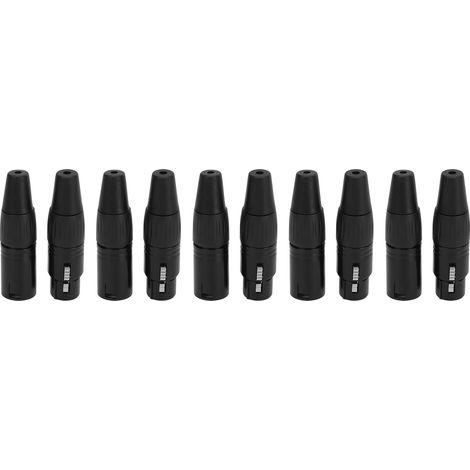 Câble audio XLR 5 paires (connecteurs mâle/femelle 3 broches) plaqué or pour microphone (1/5)