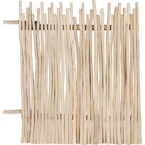 Palizzata in Legno di Teak L100 x H120 cm Naturale chiaro - EDANA (1/3)