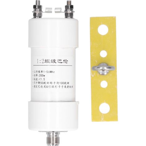 Balun 1:2 adapté 1 à 56 MHz pour antenne Winton à ondes courtes 200 W 50 Ω à 100 Ω de remplacement électronique (1/5)