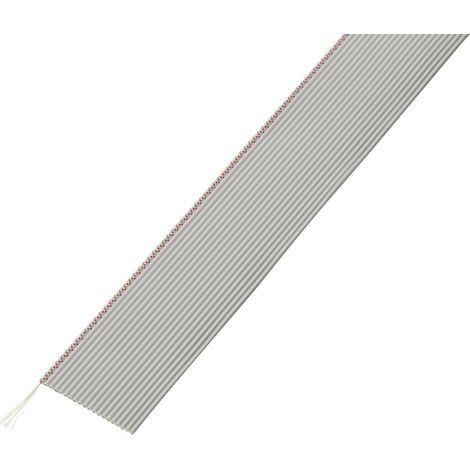 TRU COMPONENTS 1567187 Flachbandkabel Rastermaß: 1.27 mm 20 x 0.035 mm² Grau 30.5 m
