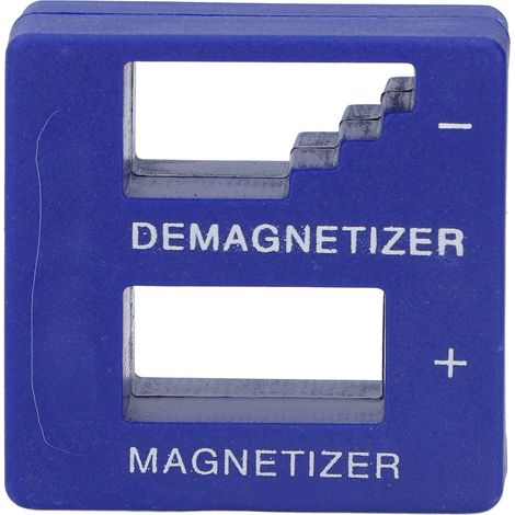 Magnétiseur/démagnétiseur ABS, outil portable pour embouts de tournevis, vis, écrous et pinces à épiler (bleu)