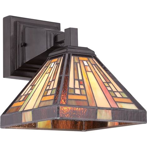 Elstead Stephen - 1 lumière Tiffany Light Vintage Bronze, E27 (1/5)