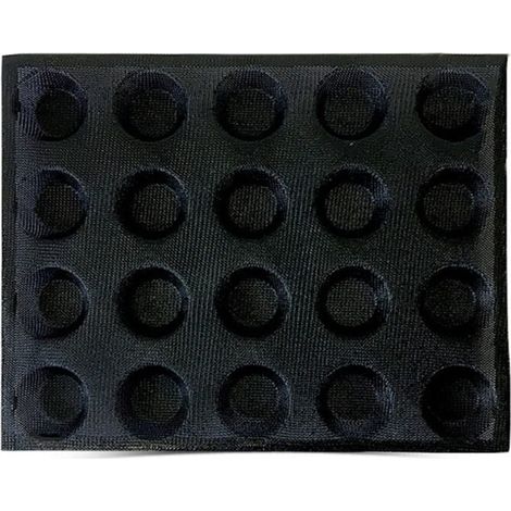 Stampo in silicone a 20 fori per mini pizze, hamburger e pane - Antiaderente (1/4)