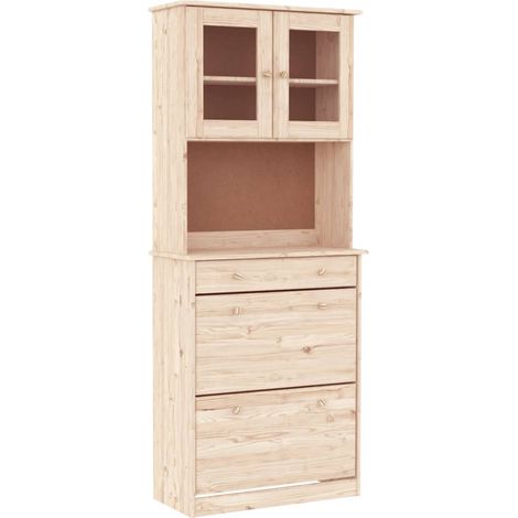 Maison Exclusive - Credenza ALTA 77x35x188 cm in Legno Massello di Pino