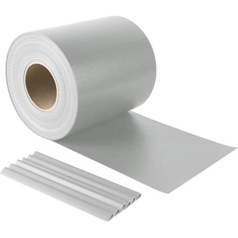 Confine STRISCIA FRANGIVISTA IN PVC + 20 CLIP (450 gr/m) cm. 19x35 mt col. Grigio