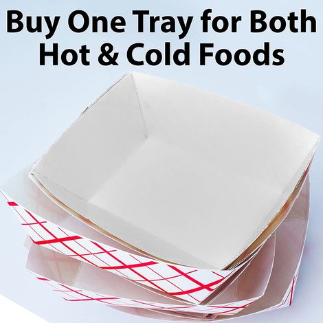 50 barquettes alimentaires en papier jetables et résistantes à la graisse, idéales pour hot-dogs, glaces, pop-corn et nachos. (1/5)