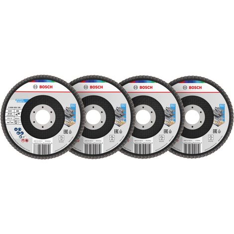Bosch X451 Fächerschleifscheiben Set, 125 x 22,23 mm, K40/K60/K80/K120, Z29, 15-tlg.