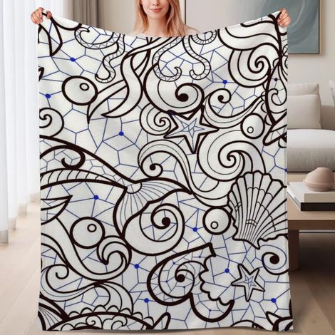 Couverture de lit en polaire, couverture légère et cosy en microfibre pour le printemps, décoration intérieure, cadeau idéal pour femmes hommes, 6080 pouces (1/4)