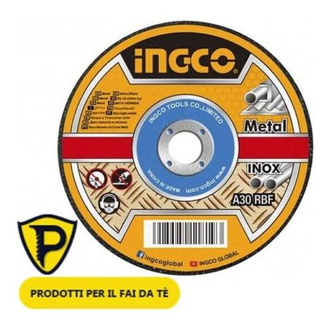 DISCHI DA TAGLIO INGCO per Ferro Acciaio Inox Metali Smerigliatrice mm 230 x 1,9 - 10 pz (1/3)