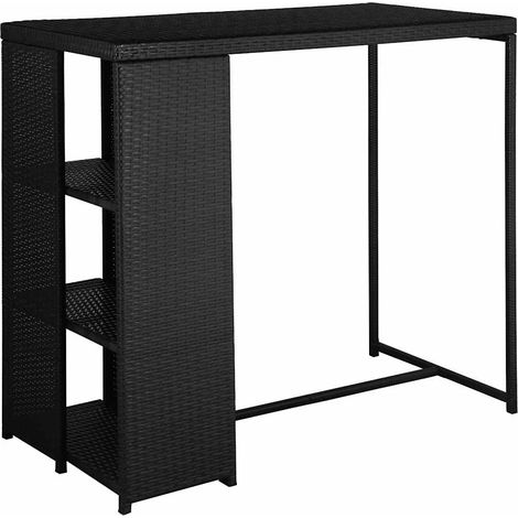 Maison Exclusive - 5-tlg. Gartenbar-Set mit Kissen Poly Rattan Sc