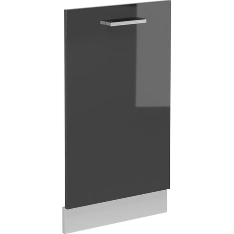 Geschirrspülblende R-Line, Anthrazit Hochglanz, 45 cm ohne Arbeitsplatte, Vicco