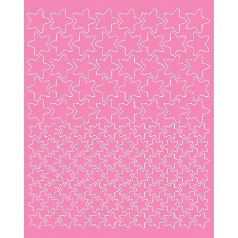 Adesivi a stella per casco da bici, 124 pezzi, rosa opaco