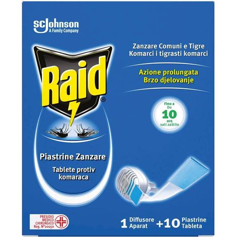 RAID BASE PER PIASTRINE ANTIZANZARE Base + 10 piastrine