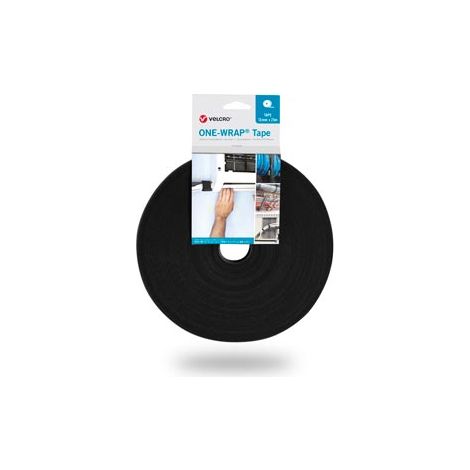 Velcro ONE-WRAP cinta adhesiva negra 13 mm 25 metros