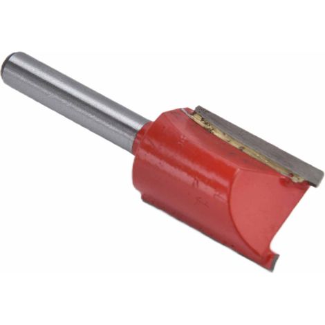 Fraise droite allongée à 2 dents en acier allié pour le fraisage et le rainurage, outils CNC pour le travail du bois, queue de 1/4 po (18 mm) (1/5)