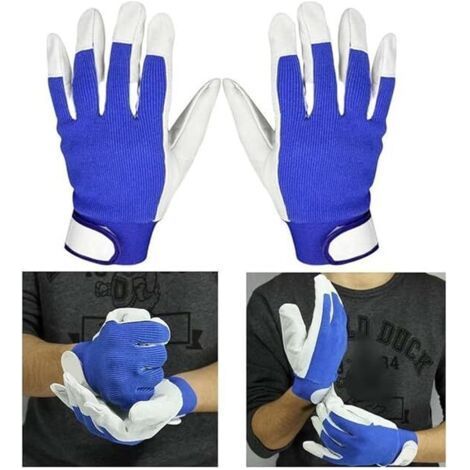 Gants de soudage en peau de mouton résistante à la chaleur – Doublure en daim – Pour le soudage TIG, le barbecue et le jardinage – Taille 21,5 cm (1/5)