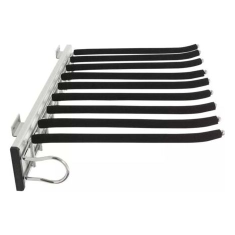Porte-pantalon extensible, porte-pantalon, porte-pantalon, 9 foulards, rail de suspension, pantalon extensible pour armoire de 48 cm (montage côté gauche),de dyk.Trywise (1/4)