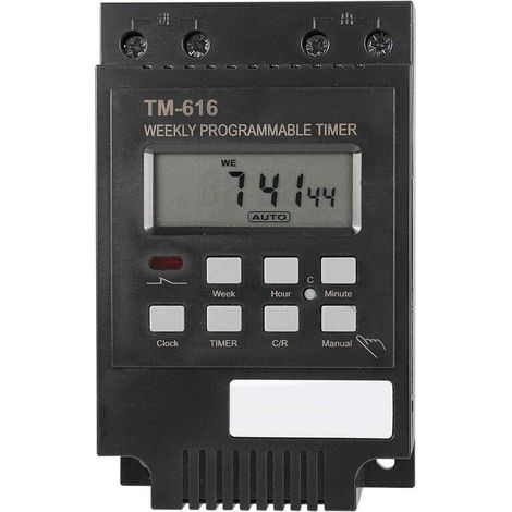 Bardusch-Interrupteur Horaire Programmable Display Weekly Mécanique Interrupteur Interrupteur Relais Rail Din Horloge Modulaire(202V) (1/5)