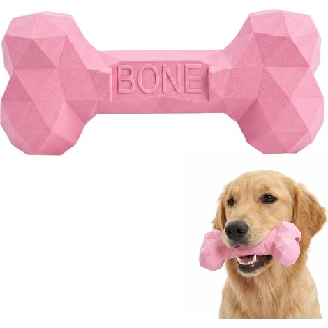 Jouet À Mâcher Dentaire pour Chien, Caoutchouc Naturel Jouets à mâcher, Bâtons de Dentition, Nettoyage des Dents, Jouet Chien Interactif pour Moins de 30 Kg (Rose, S)
