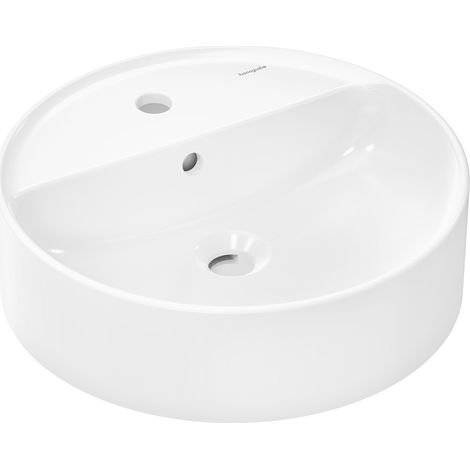 hansgrohe Xuniva S Aufsatzwaschtisch, mit Überlauf, 1 Hahnloch, (1/4)