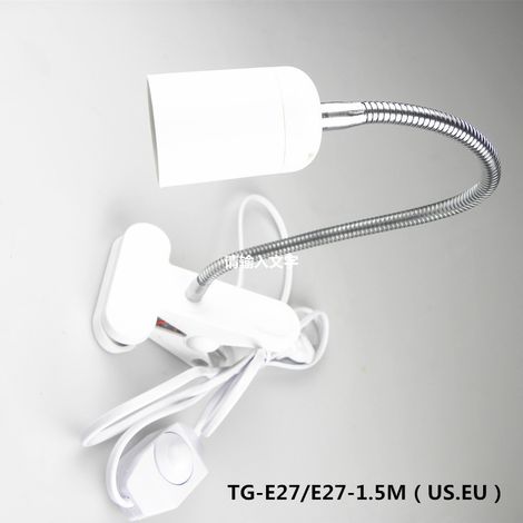 Lampe à clip E27 avec variateur, prise, câble, douille pour lampe suspendue, abat-jour pour lampe à sel, support avec marquage CE.